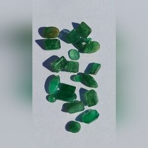 Vintage NOS Natural Emeralds Faceted Cut 12 Carats Natural Precious Gemstones
